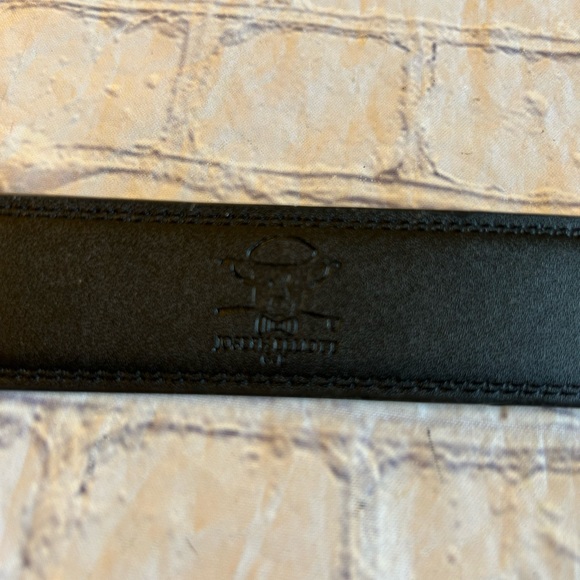 JOSEPH ELLIOTT MENS BLACK GENUINE LEATHER GOLF BELT GRAND HOTEL BUCKLE - Picture 7 of 10